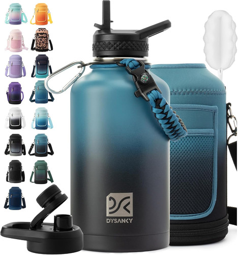 Insulated water bottle with - water,